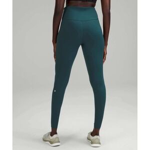 Lululemon Base Pace High-Rise Running Tight 28" Brushed Nulux Green Jasper 14‎